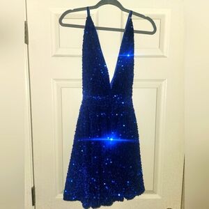 Sparkling Blue Sequin Dress